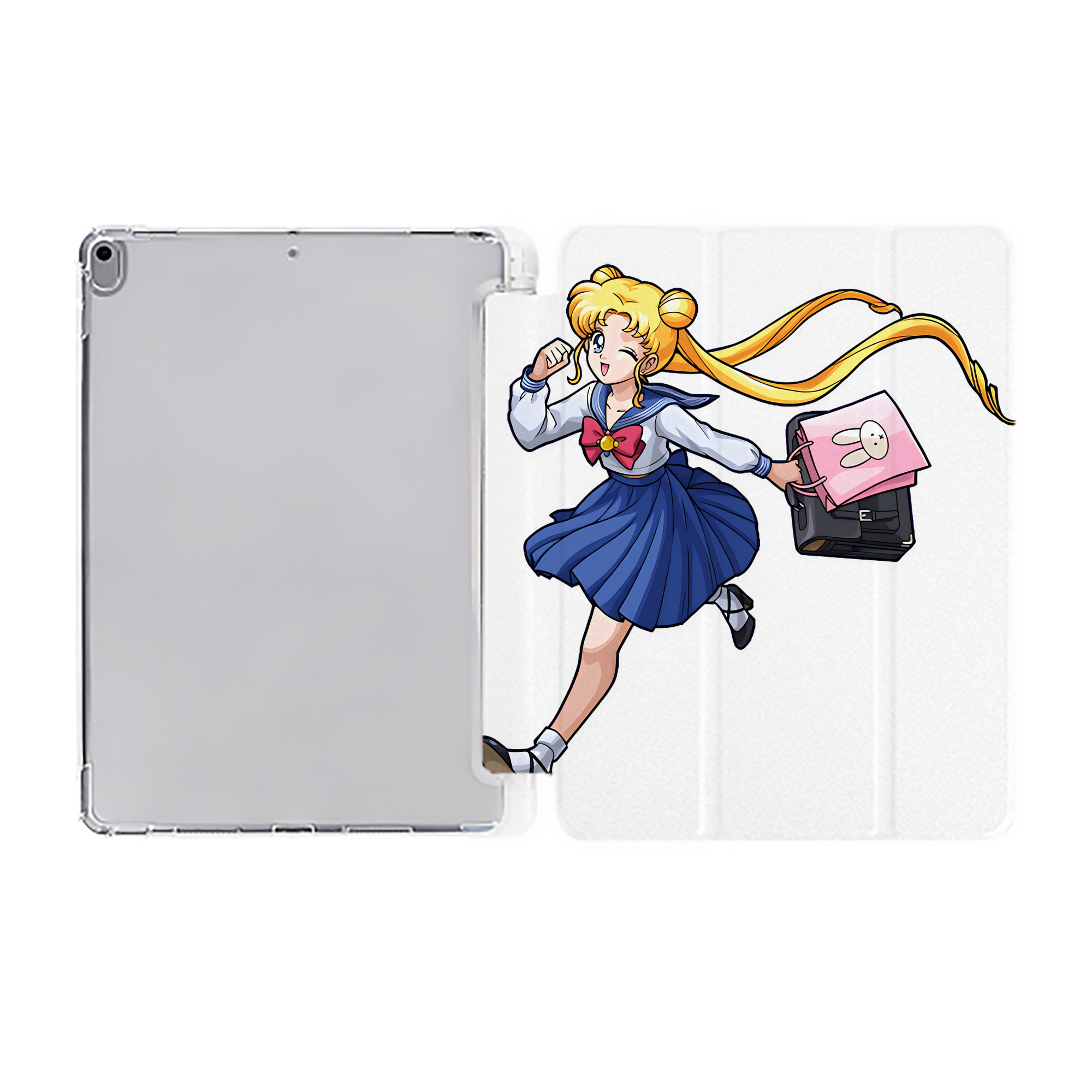 （画像用） 美少女戦士セーラームーン 愛野 美奈子 あいの みなこ Sailor Moon Aino Minako IPad ケース ペン収納付き 三つ折りスタンド PUレザー×シリコン 対応機種9.5/10.5/10.9インチ